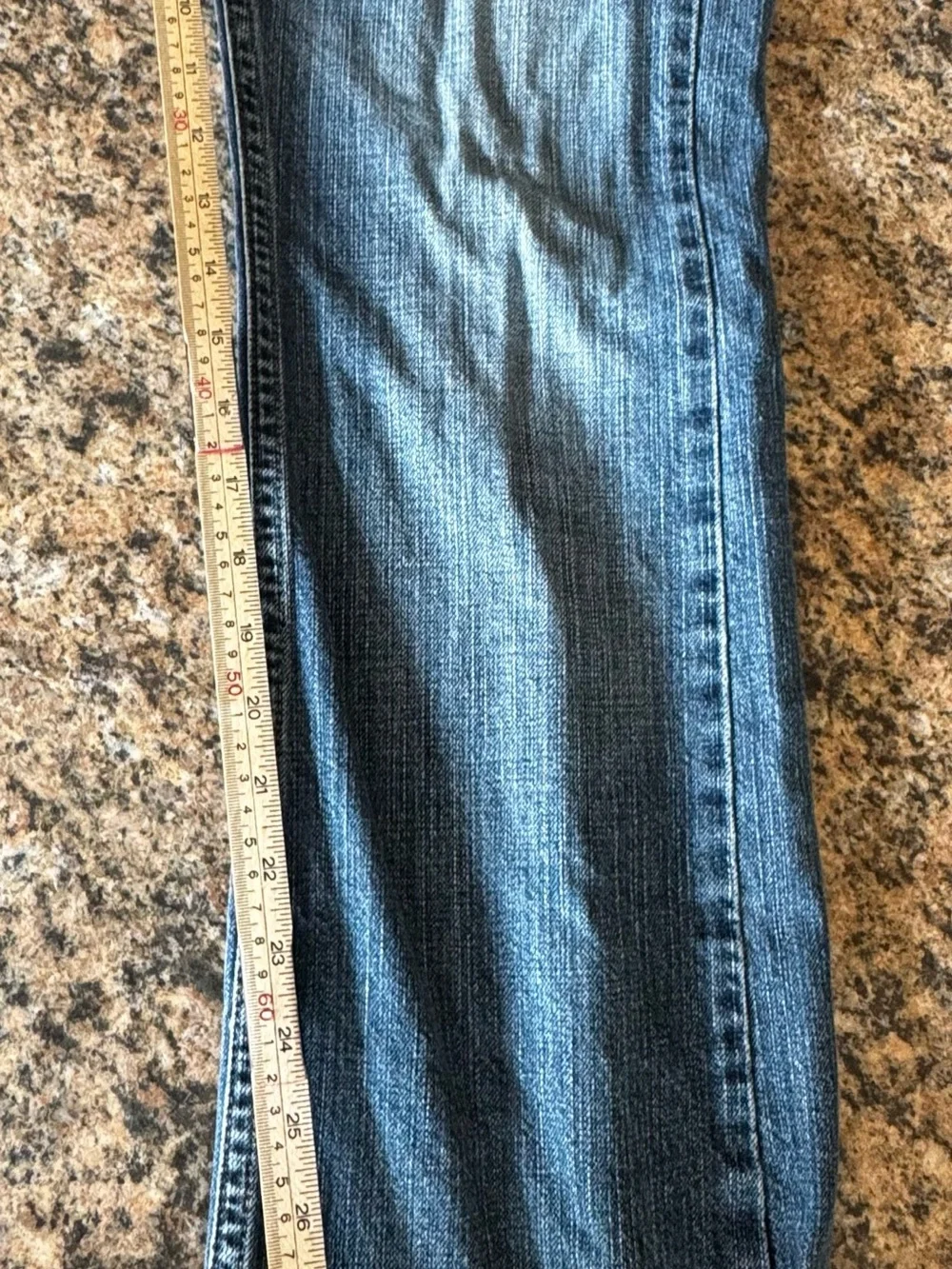 Levi's 527 Jeans Mens 30x32 Blue Slim Bootcut Stretch Denim Medium Wash Distress